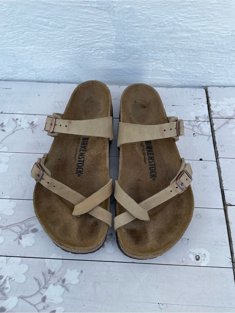 Birkenstock Women's Two-Strap Tan Sandals